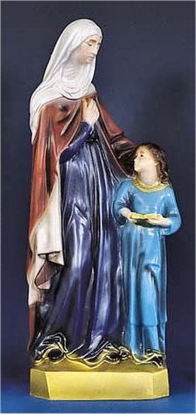 Saint Anne & Child Statue Colored Religious Statuary